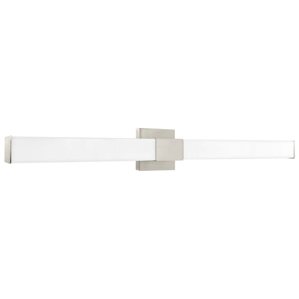 Luxrite 48 Inch Square LED Vanity Light Over Mirror Brushed Nickel 5CCT 2700K-5000K 38W 2800LM Dimmable ETL LR32179-1PK - main